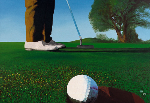 Golf-Kunst von Udo A. Heinrich: Bernies Put