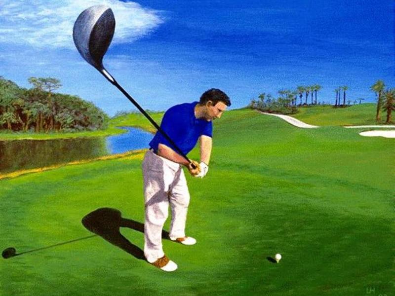 Golf-Kunst von Udo A. Heinrich: Driverman