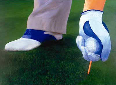 Golf-Kunst von Udo A. Heinrich: Golf hat Hand und Fuß